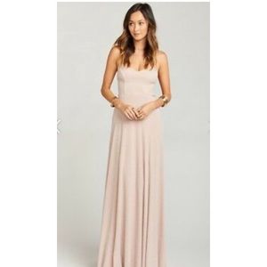 Show Me Your Mumu Godshaw Goddess Maxi Dress Blush